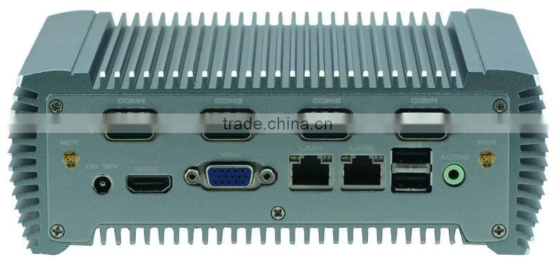 Atom N2800 dual core fanless computer Embedded industrial mini PC DC Power