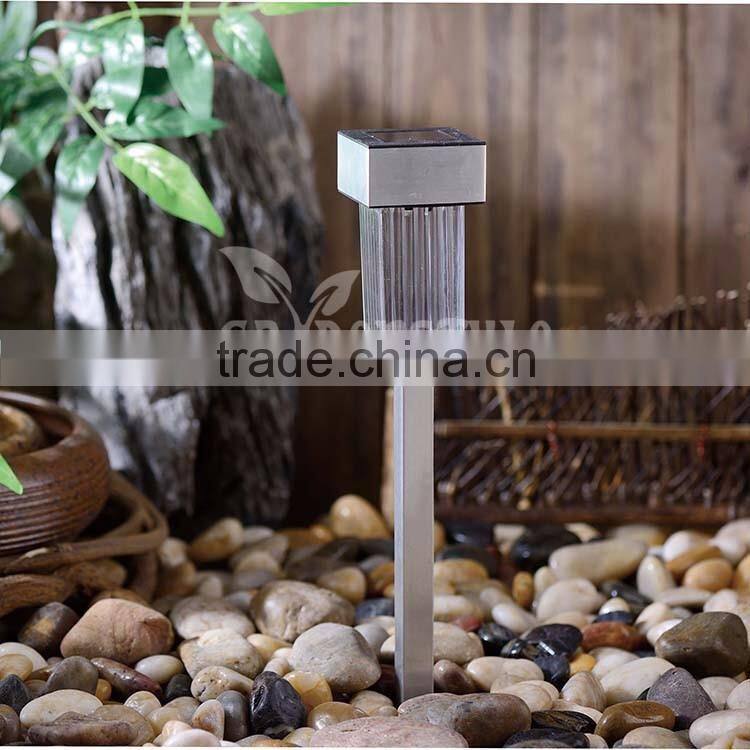solar lawn light stainless steel material, on/off switch control white light, patio pathway led landscape light