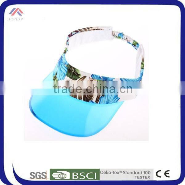 Plastic Brim Floral Printed Visot Hat Sun Hat