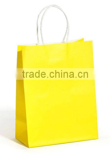 Wholesale Solid Color Gift Colorful Paper Kraft Bags