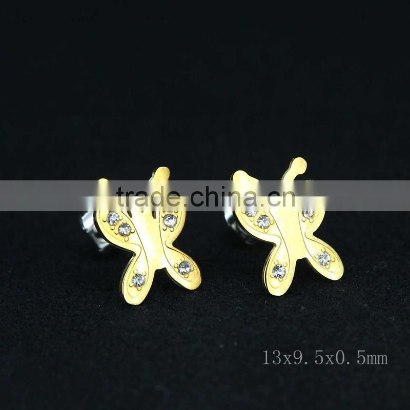 stud earrings with butterfly design earrings for wholesale