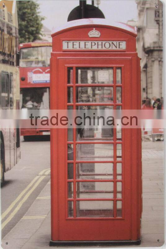 Hot sale advertising embossed dome bowed tin plate sign