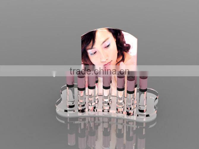 black acrylic lipstick display showcase high grade cosmetic display for square lipstick display makeup for wholesale