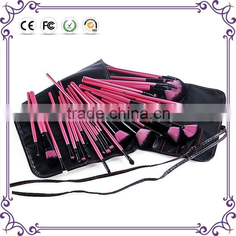 Beauty Makeup Brush Set Kit 2015 New Professional 32pcs Rose Red Maquiagem Set Make Up Brush Case Foundation Blending Brush