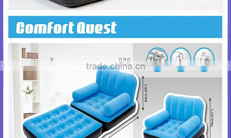 Bestway67277 single color flocking sofa bed