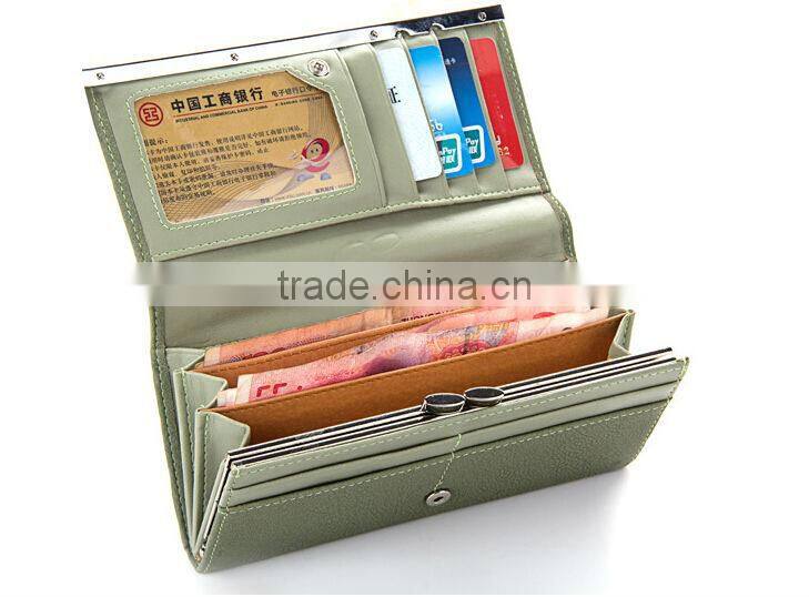 Fashion Women's Long Design Wallet PU Leather Cute Bowknot Wallet Ladies Purse