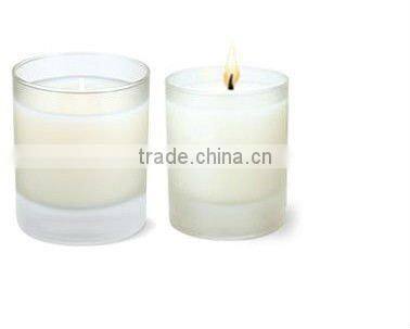 200ml best pice clear glass candlestick jar/round shaped clear glass wax empty jar