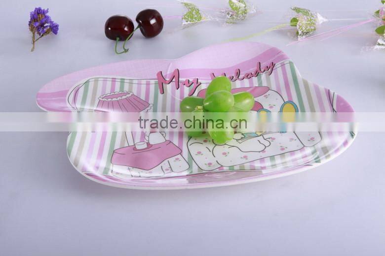 EU standard melamine dinner plate and bowl with cartoon design printing