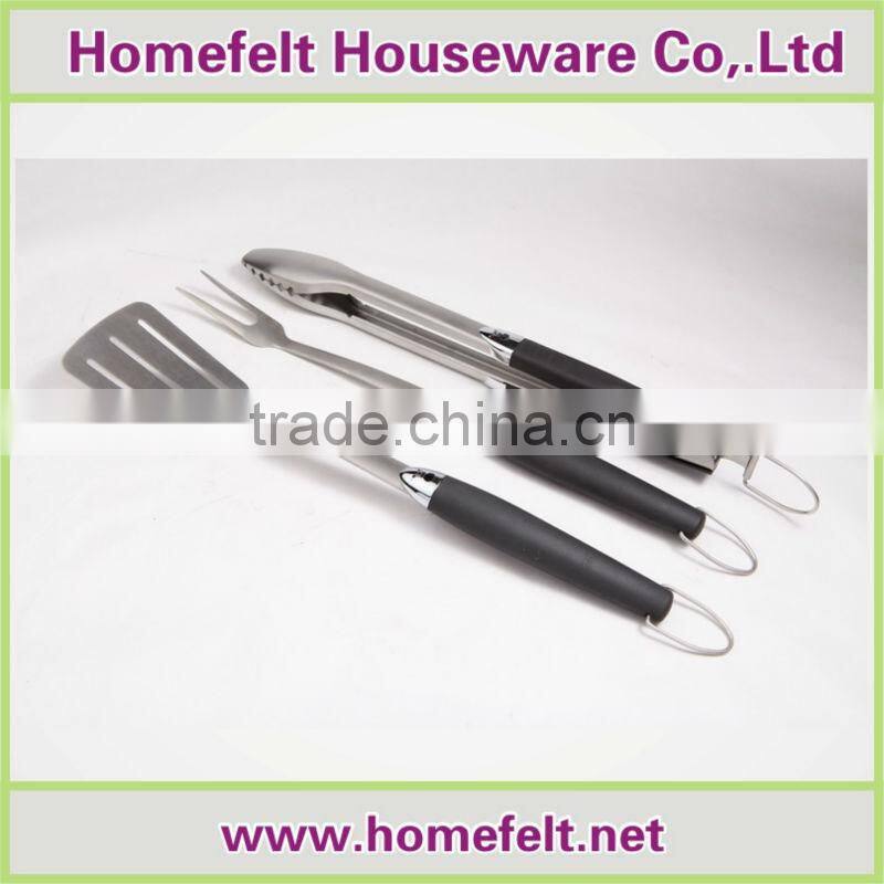 China supplier wooden hanlde BBQ Tools and Gloves Set with beautiful Apron