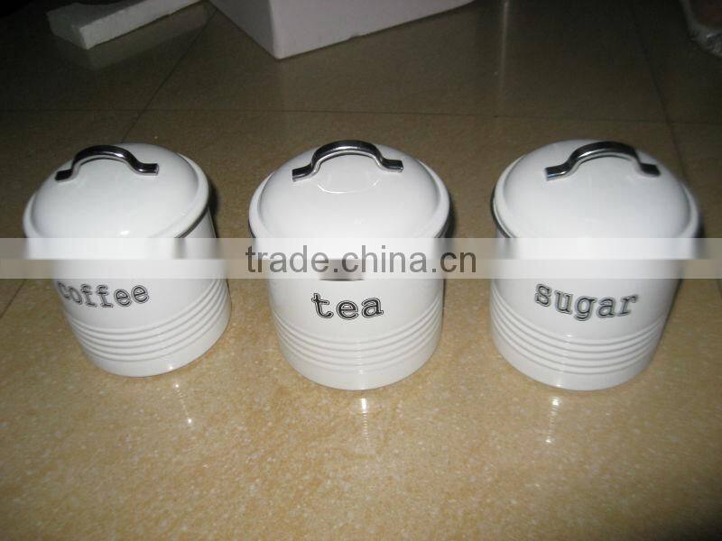 mini tea coffee sugar storage jars with logo