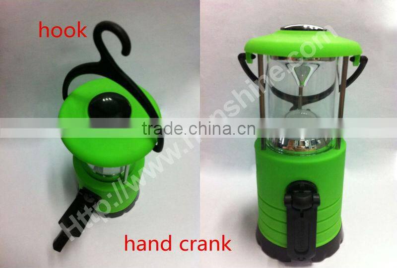 7 led hand crank led camping light