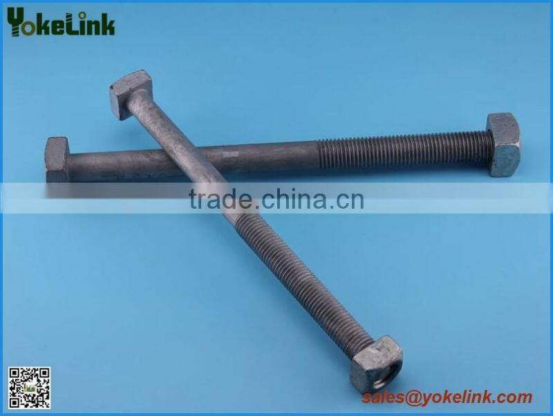 Hot Dip Galvanized Square Head Machine Bolt per ANSI C135.1