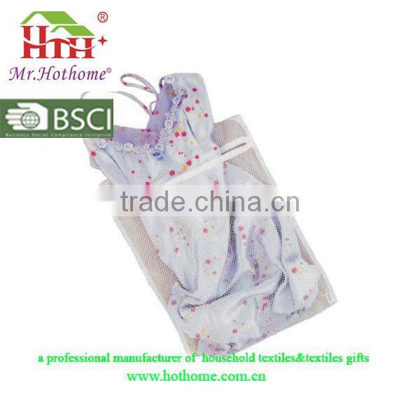 BSCI Portable folding colored mesh washable laundry bag