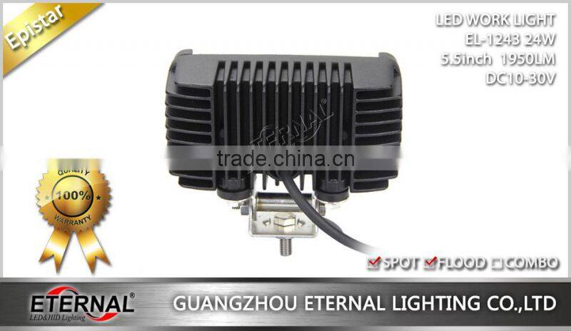 5.5in 24W rectangle led work light driving healdight for agriculture equipment truck trailer harvester machinery