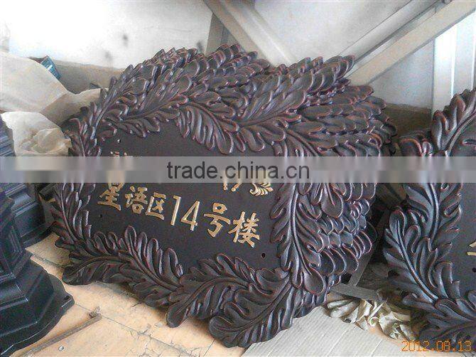 casting aluminum housing doorplate