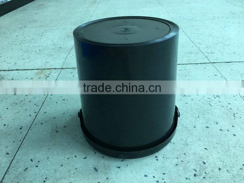 Black Plastic Barrel Pail Bucket 10 Gallon Bucket with Handle