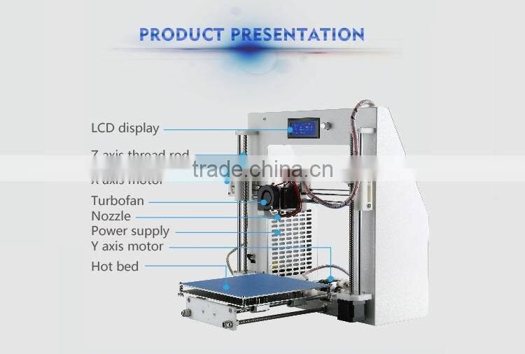 JGAURORA Mini Metal Frame Desktop Cura FDM DIY 3D Printer Kit Machine 3D Metal Printer A3 Pirce Printing 10 Types of Filament