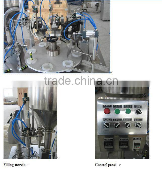 FGF-5 Semi auto small plastic tube filling & sealing machine for Medicinal, cosmetics