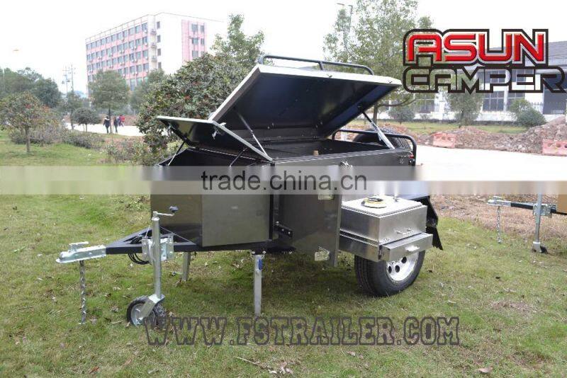 Newest design off road roof tent camper trailer with kitchen system