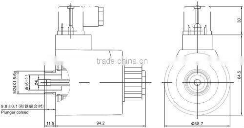 Hydraulic 24VDC & wet-pin type electromagnet coil