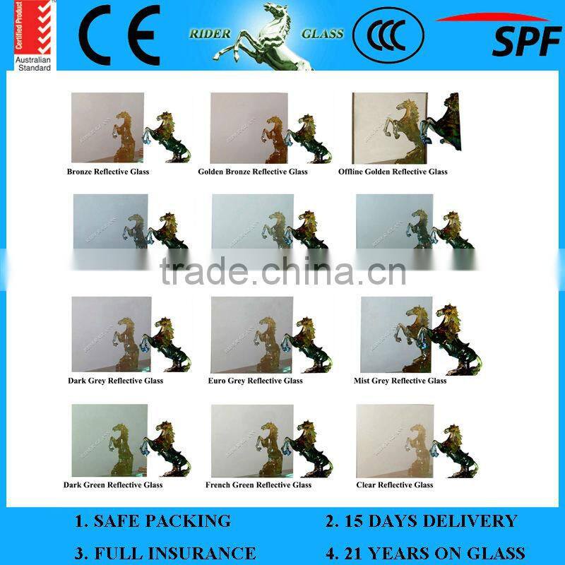 4mm High Quality Heat Reflective Tinted Float Building Glass