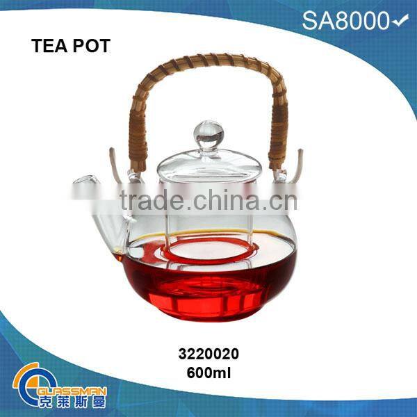 TP025C(400ML),heat resistant glass teapot