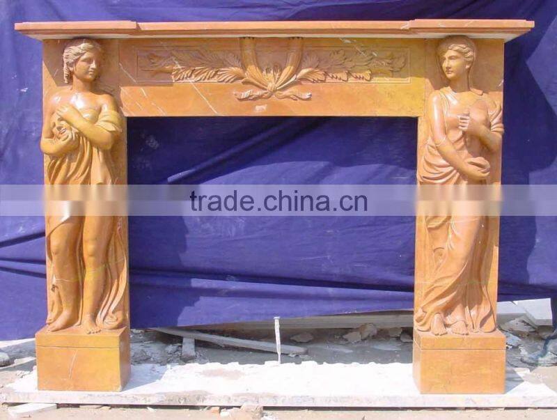 indoor freestanding marble fireplace mantel