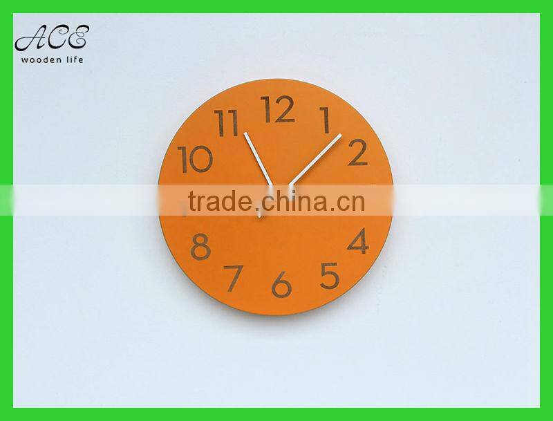 Round wooden wall clock Decorative wooden wall clock