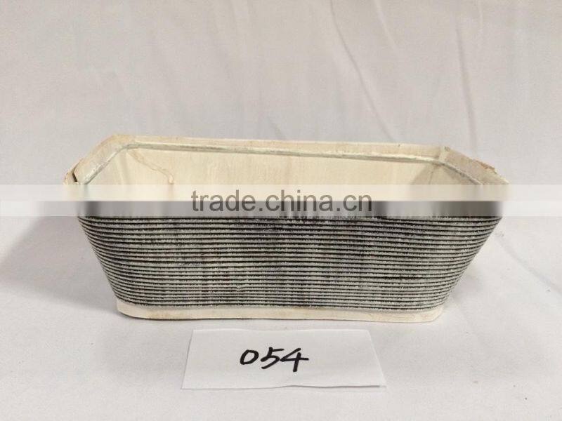 2017 retro mini handmade home & garden decorative wholesale bulk oval wooden flower pot