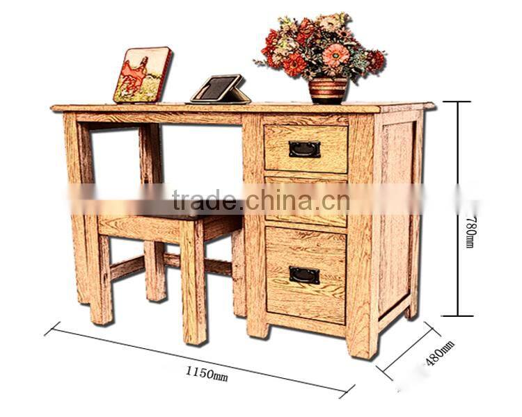 Modern Design Home Furniture Solid Wooden study desk, pine study table study computer table desk cabinet