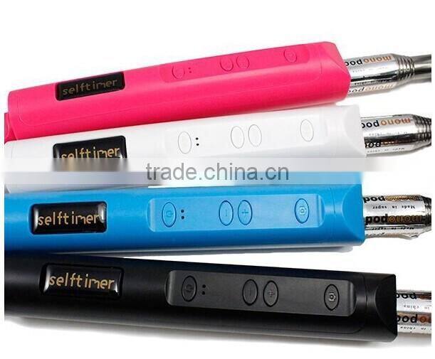 2015 self timer bluetooth selfie stick monopod with zoom for iphone and Andriod
