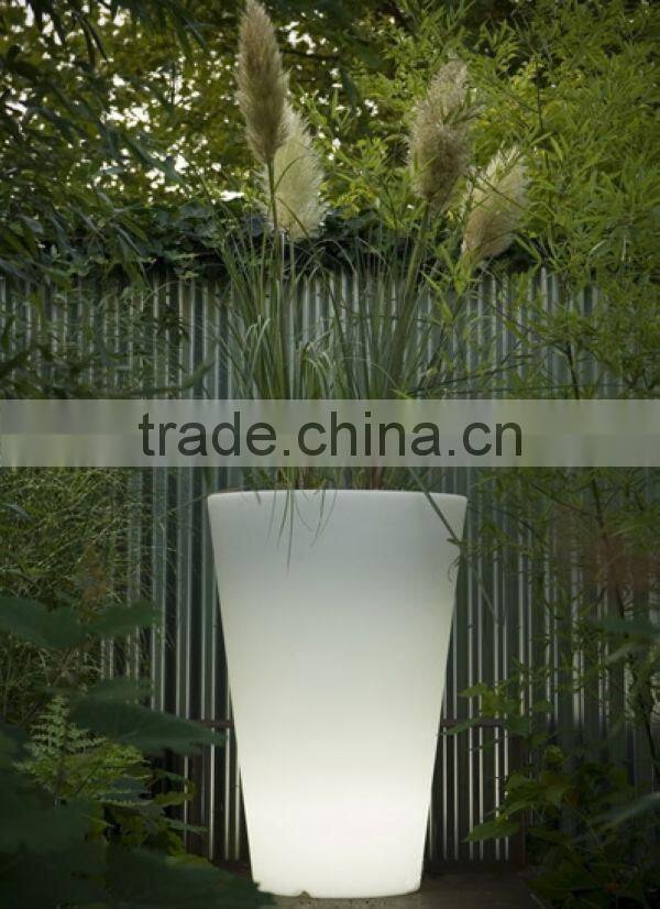 FO-9524 LED Lighted Flower Planter with Drain Hole, LED Pot Light, Illuminated Outdoor Flower Pots