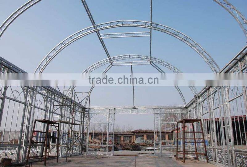Trade assurance Galvanized steel frame garden greenhouse