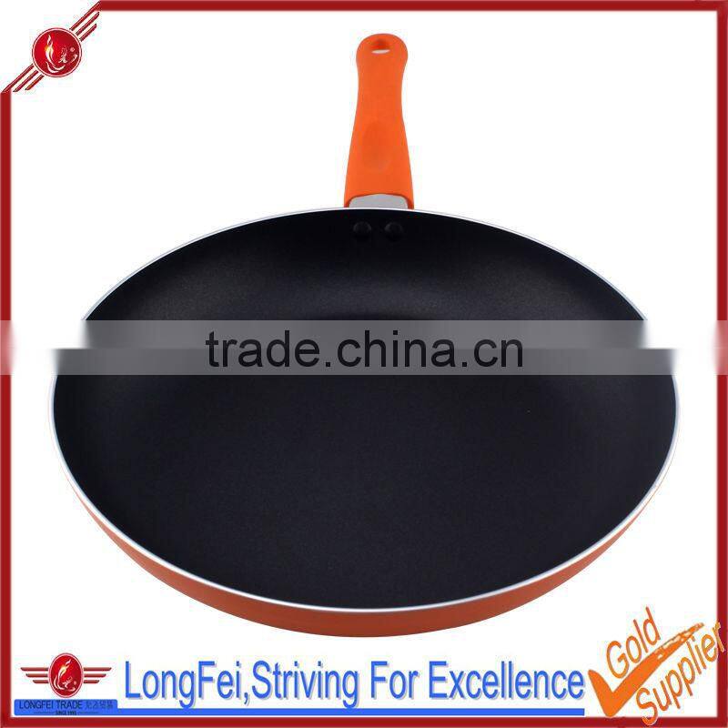20CM orange color aluminum fry pan diamond coated non-stick frying pan