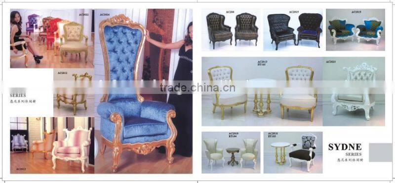 FF2058 fancy fun luxury high back decoration leisure chair red velvet wedding chair hotel photo studio shop window chair