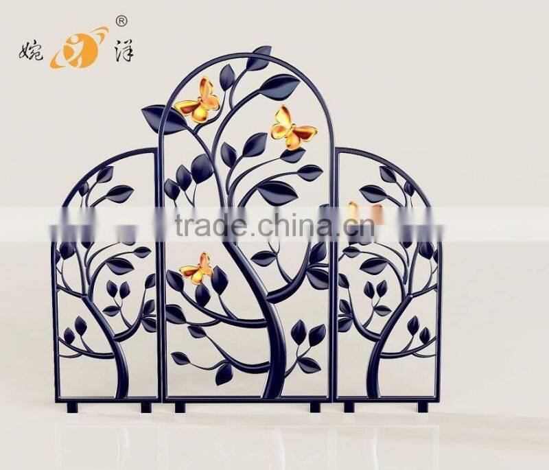 European restaurant bedroom carved hollow metal screen
