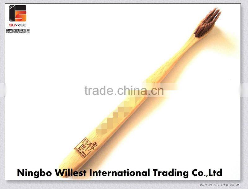small bamboo toothbrush with soft bristle for children use