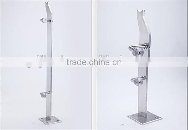 DIY Stainless Steel Glass Balcony Post Glass Balustrade