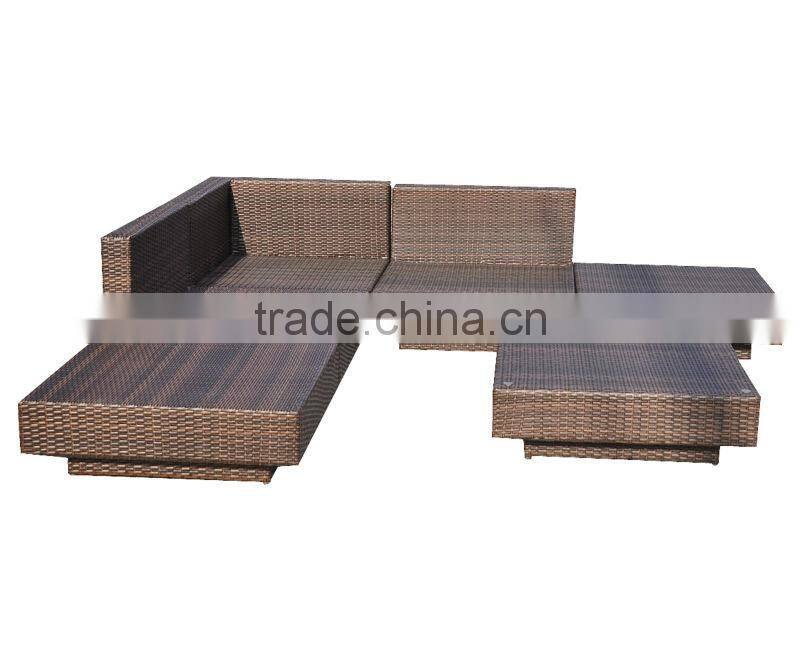 Outdoor Garden Furniture cheap wicker Coffee Table and Sofa set