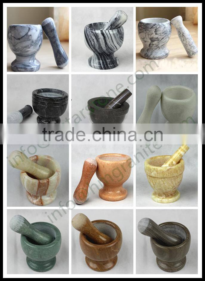 HOT SALE natural granite stone mortar and pestle for Europe market