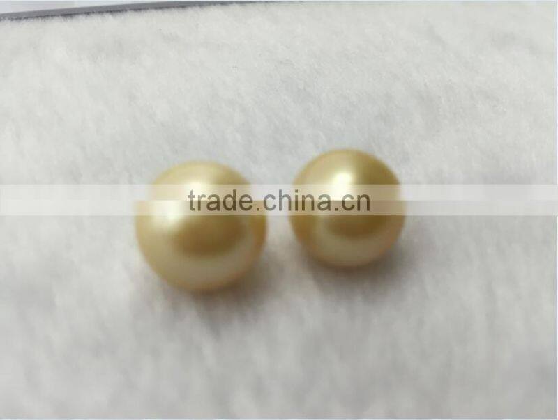 Grade AAA 9-10mm Genuine Natural gold Loose South Sea Pearls