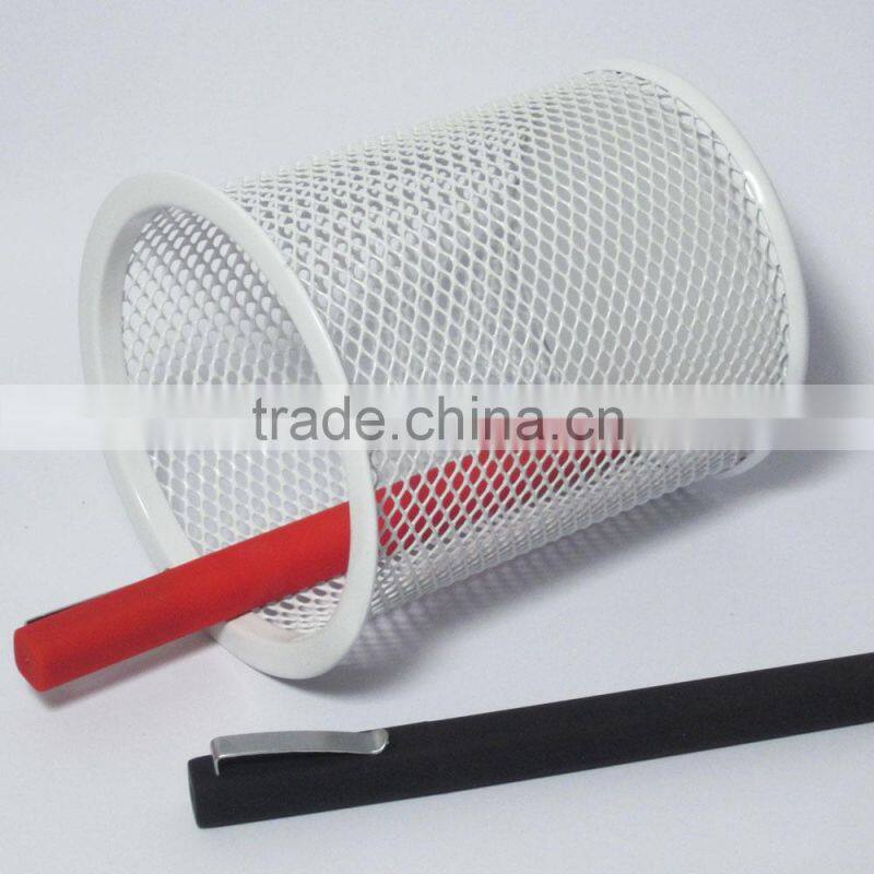 2014 high quality metal mesh office penholder