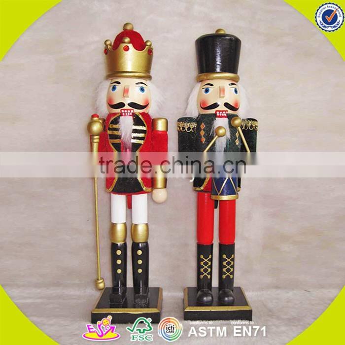 Wholesale fancy toddler wooden nutcracker, inexpensive household wooden nutcracker ,best gift nutcracker W02A013