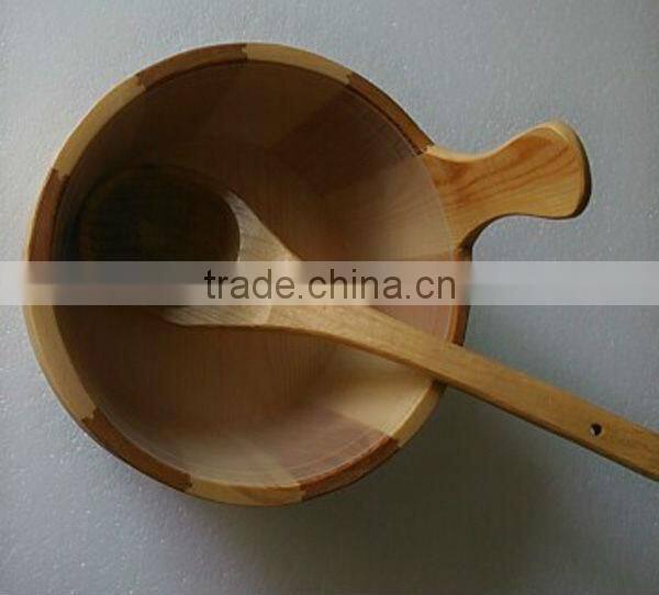 Durable wooden Sauna Scoop & Bucket made in factory