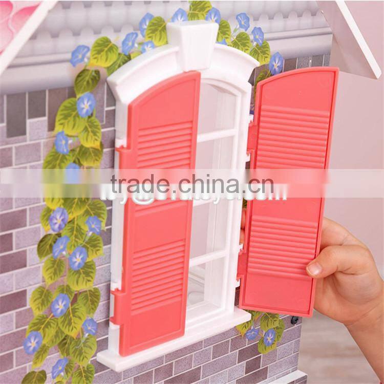 New arrival luxurious and colorful wooden large dollhouse for kids W06A221