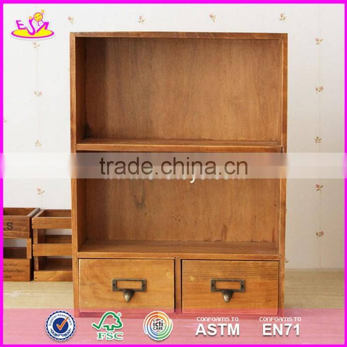 2017 New products natural wooden desktop shelf organizer W08C174