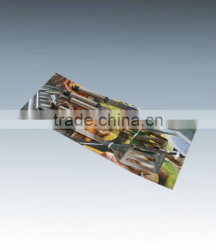 537-67 S/S 4pcs BBQ set for outdoor baking