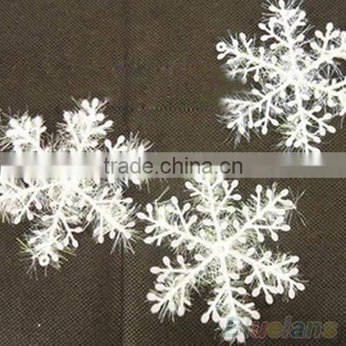 Cheap 3pcs 11 15 18 22cm plastic New Classic White Snowflake Ornaments Christmas Holiday Party Home Decoration
