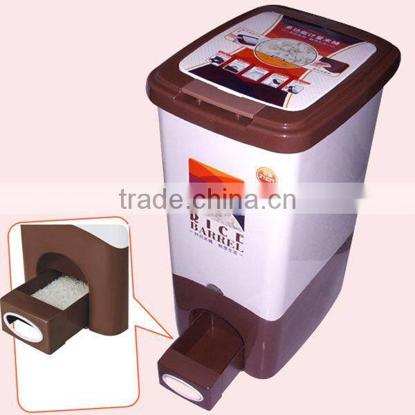 Large Capacity Plastic Rice Measuring Storage Box Container