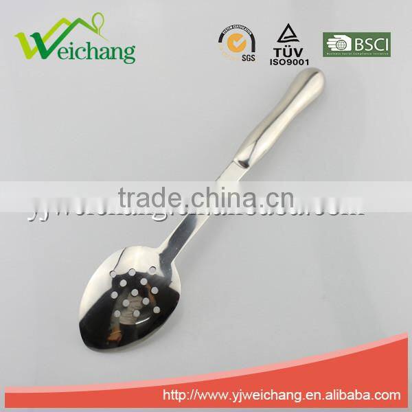 WCJ517C SLOTTED SPOON,STAINLESS STEEL, welding,high quality,mirror,finishing